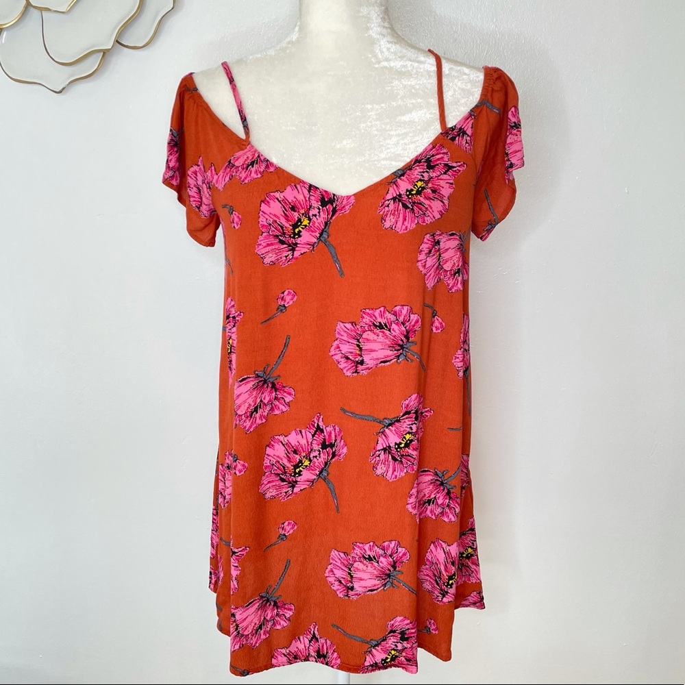Forever 21 floral print sundress spaghetti straps